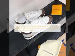 ルイ・ヴィトンのレディースクラシックホワイト快適スポーツシューズ、厚底、快適なLVハイカットスポーツシューズ、深いレースカジュアル