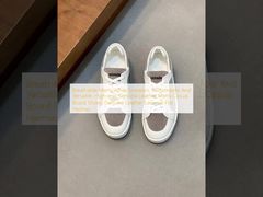 通気性のあるメンズホワイトスニーカー、ファッショナブルで多用途、ハイエンド本革メンズカジュアルボードシューズ、本革レースアップフラットエルメス