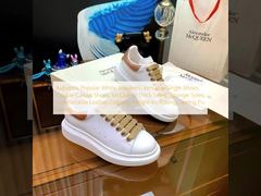 秋の人気の白いスニーカー、多用途のシングルシューズ、カップルカジュアルシューズ、マックイーン厚底、スポンジソール、快適なレザーの接ぎ木、身長アップ、春のPuレーシング