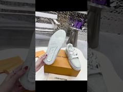 Louis Vuitton Luxury Sports Shoes With Cowhide Construction White Cement Embossed And Height-Increas