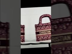 New Large-capacity Handbag, Dior Shopping Bag For Women, High-end Embroidered Single-shoulder Canvas