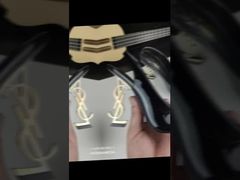 Black Patent Leather Ysl Pointed-toe, High-heeled, Thin-heeled Single Shoes