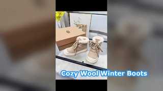 Warm Wool Snow Boots for Winter Comfort