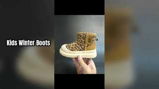 Kids Leather Snow Boots Warm Winter Style