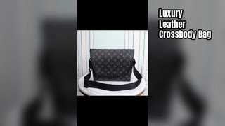 Luxury Leather LV Style Men's Crossbody Bag