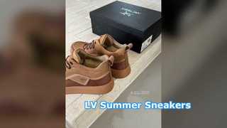 LV Men's Leather Sneakers Summer Breathable Style