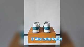 LV White Leather Shoes Breathable Comfort