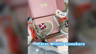 Miu Miu Fleece Lined Sneakers Warm Winter Style